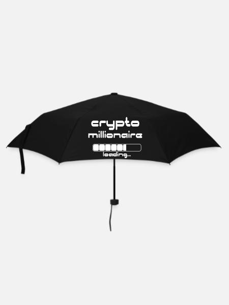Crypto Millionaire Loading Funny Bitcoin ETH - Regenschirm (klein) - Schwarz