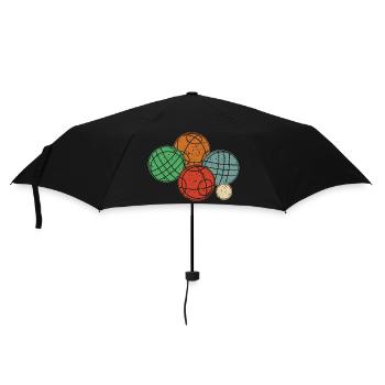 Ensemble graphique Boccia et Pétanque - Parapluie standard - noir - Devant