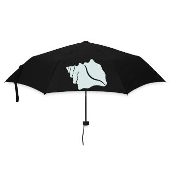 Silhouette en coquillage pastel - Parapluie standard - noir - Devant