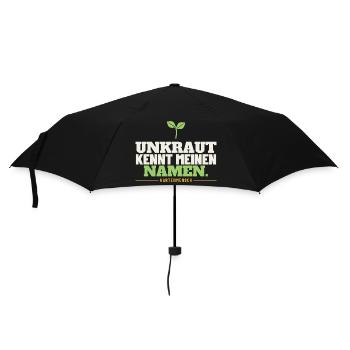 Unkraut kennt meinen Namen Garten Gärtner Lustiges - Regenschirm (klein) - Schwarz - Vorne