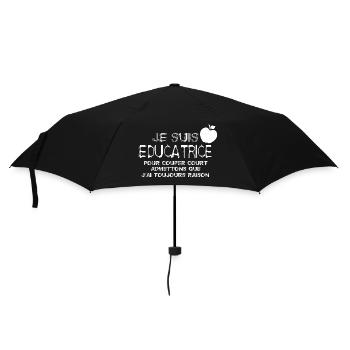 Je suis educatrice - Parapluie standard - noir - Devant