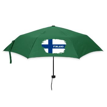 Drapeau de la Finlande / cadeau Helsinki Scandinavie - Parapluie standard - vert bouteille - Devant