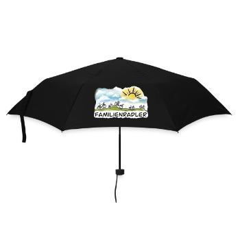 Familienradler Sonnenaufgang Design - Regenschirm (klein) - Schwarz - Vorne