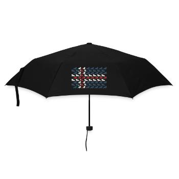 Tricolor horses in a repeating pattern - Umbrella (small) - black - Front