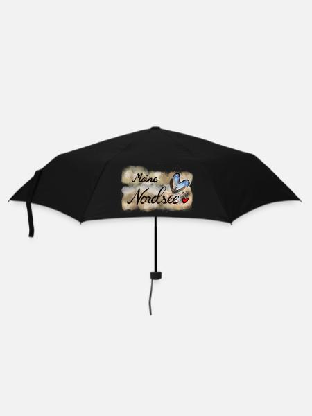 North Sea Heart Design for Fans - Umbrella (small) - black