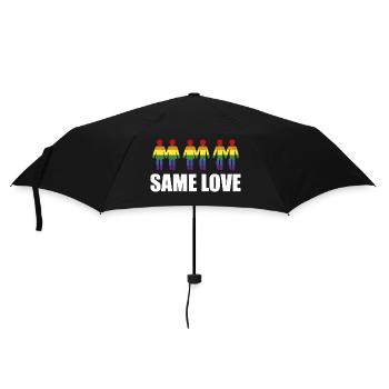 Same Love Rainbow Flag Gay Marriage LGBT - Umbrella (small) - black - Front
