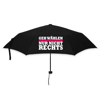 GEH WÄHLEN - Regenschirm (klein) - Schwarz - Vorne