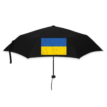 Ukraine Flag Distressed Cool - Umbrella (small) - black - Front