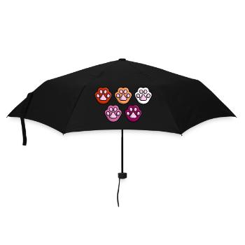 Mignon Cat Paw Lesbian Queer Flag Drapeau LGBTQ - Parapluie standard - noir - Devant