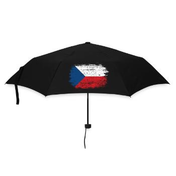 Coup de pinceau Drapeau tchèque - Parapluie standard - noir - Devant