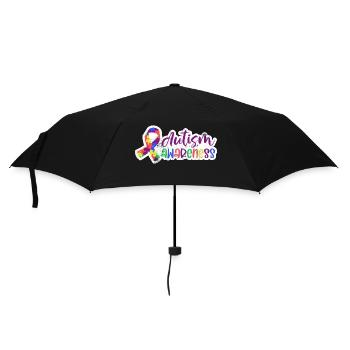 AUTISMUS BEWUSSTSEIN ADS LIEBE BEGABT SPRUCH MOTIV - Regenschirm (klein) - Schwarz - Vorne