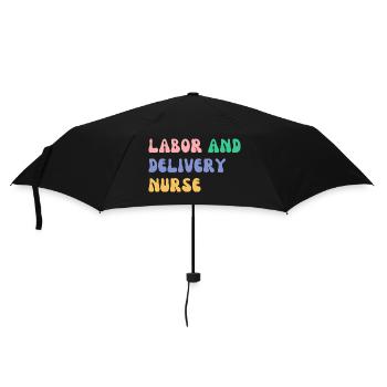Arbeits- und Entbindungsschwester - Regenschirm (klein) - Schwarz - Vorne
