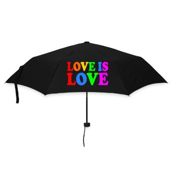 Love is love - Regenschirm (klein) - Schwarz - Vorne
