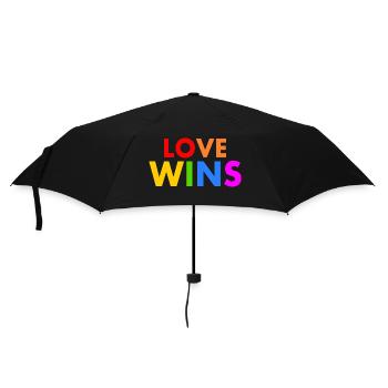 Love wins - Umbrella (small) - black - Front