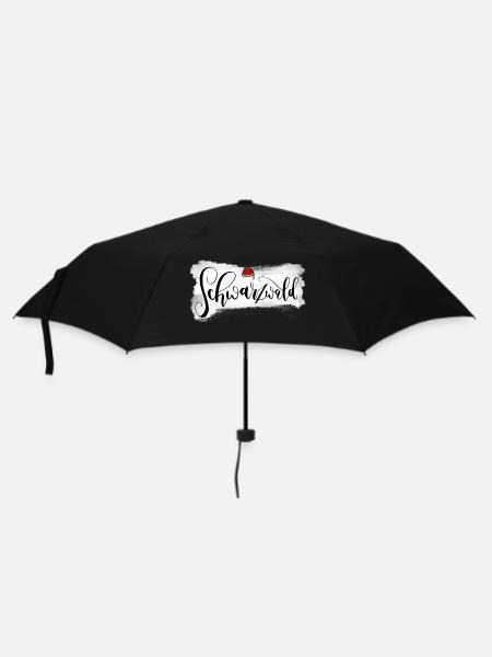 Schwarzwald mit Bollenhut, Geburtstagsgeschenk - Regenschirm (klein) - Schwarz