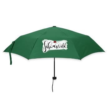 Schwarzwald mit Bollenhut, Geburtstagsgeschenk - Regenschirm (klein) - Flaschengrün - Vorne