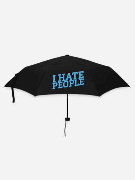 I Hate People - Umbrella (small) - black