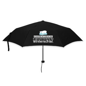 ich spüre den Bär in mir. Winterschlaf - Regenschirm (klein) - Schwarz - Vorne