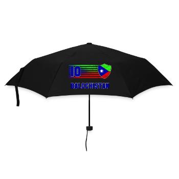 Belutschistan Fußball Mannschaft - Regenschirm (klein) - Schwarz - Vorne