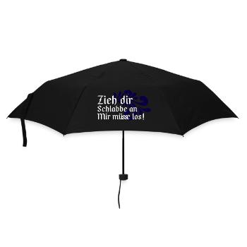 Zieh dir Schlabbe an Mir müsse los - Hessisch - Regenschirm (klein) - Schwarz - Vorne