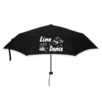 linedance mit stiefel, Tanz Tshirt für Westernfest - Regenschirm (klein) - Schwarz - Vorne