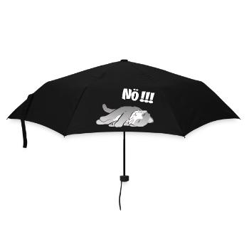 Schlafende Katze Nö!!! Nein Meinungsstabil - Regenschirm (klein) - Schwarz - Vorne