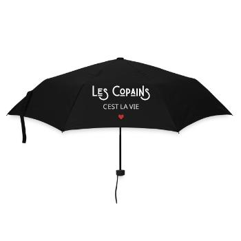 Les copains c'est la vie - Parapluie standard - noir - Devant