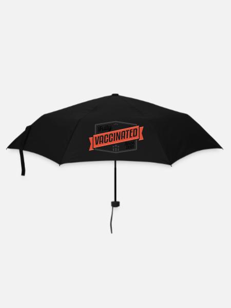 #Vaccinated - Regenschirm (klein) - Schwarz