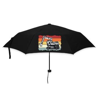 Bagger - Regenschirm (klein) - Schwarz - Vorne