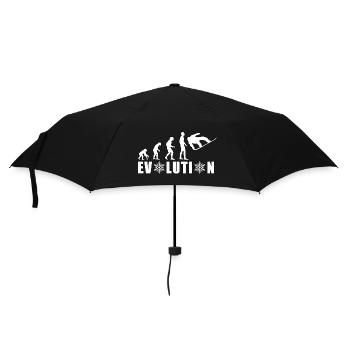 EVOLUTION SNOWBOARD Schnee Winter Geschenk - Regenschirm (klein) - Schwarz - Vorne