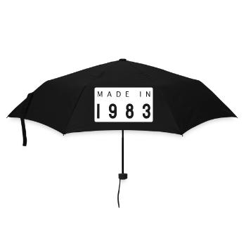 Made in 1983 Year of Birth Gift - Umbrella (small) - black - Front