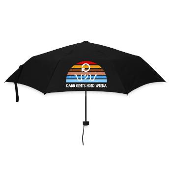 Dann gehts hoid retour - bayerischer Spruch - Regenschirm (klein) - Schwarz - Vorne