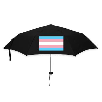 Transgender Pride Flag - Umbrella (small) - black - Front