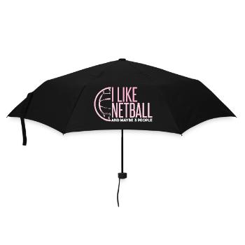 I Like Netball And Maybe 3 People - Umbrella (small) - black - Front