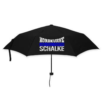 Ruhrpott Schalke Nordkurve - Regenschirm (klein) - Schwarz - Vorne