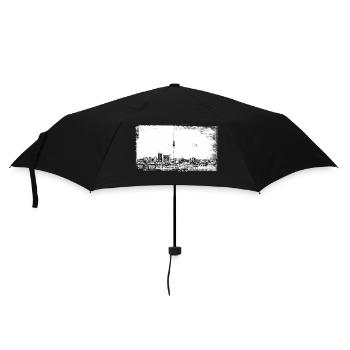 Berlin germany techno rave music party travel - Umbrella (small) - black - Front