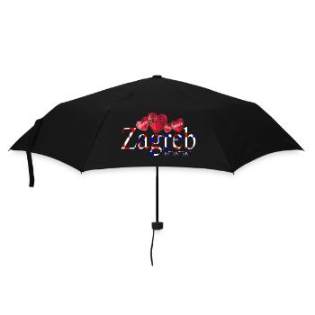Croatia hrvatska croatia hrv travel europe zagreb - Umbrella (small) - black - Front