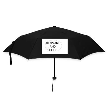 smart and cool - Regenschirm (klein) - Schwarz - Vorne