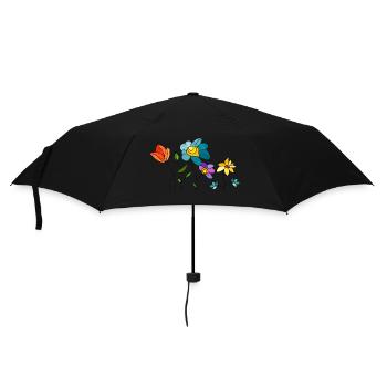 Flowers - Umbrella (small) - black - Front