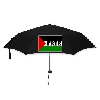 Free palestine - Regenschirm (klein) - Schwarz - Vorne