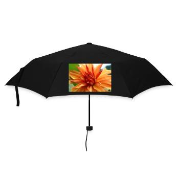 Dahlia Orange Salmon Blossom ,Flower - Umbrella (small) - black - Front