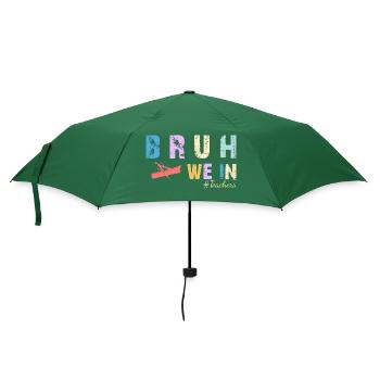 Bruh We In - Erster Tag im College oder in der Schule - Regenschirm (klein) - Flaschengrün - Vorne