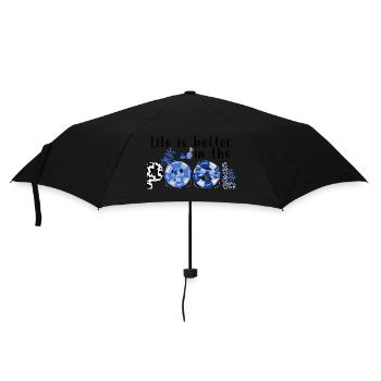 summer lake nature flora art pool sea beach love - Umbrella (small) - black - Front