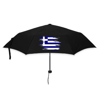 Drapeau de la Grèce utilisé design - Parapluie standard - noir - Devant