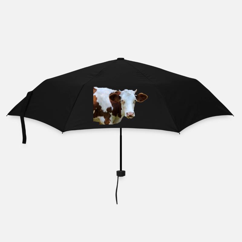 Kuh - Regenschirm (klein) - Schwarz
