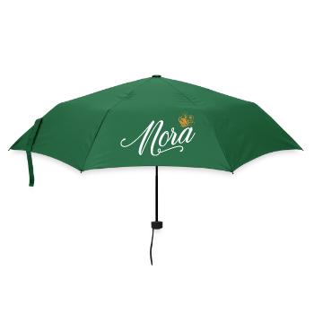 Nora Custom Name für Frauen Kinder Kleinkinder - Nora - Regenschirm (klein) - Flaschengrün - Vorne