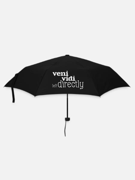 Veni Vidi Gauche Directement Blanc - Parapluie standard - noir