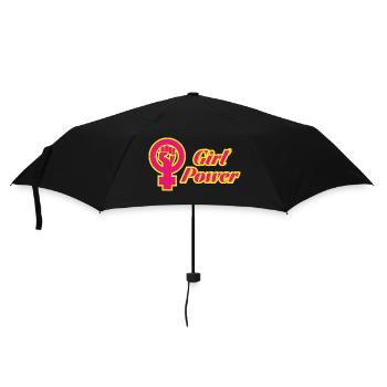 Girl Power - Regenschirm (klein) - Schwarz - Vorne