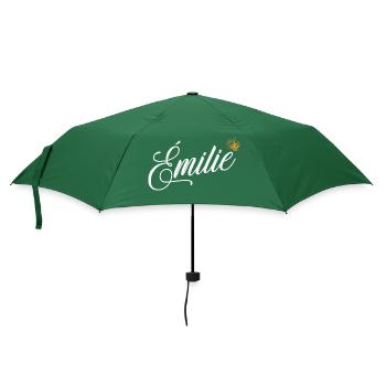 Emilie Custom Name for Women Kids Toddlers - - Umbrella (small) - bottlegreen - Front