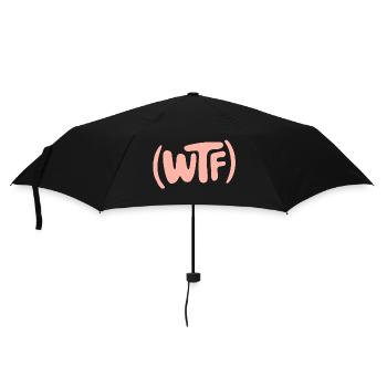 Un design WTF cool avec une typographie amusante - Parapluie standard - noir - Devant